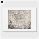 La pianta grande di Roma - アンティーク地図 Poster.