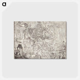 アートポストカード-La pianta grande di Roma - アンティーク地図 Postcard.