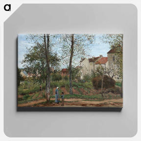 アートパネル-Landscape at Louveciennes - カミーユ ピサロ Canvas.