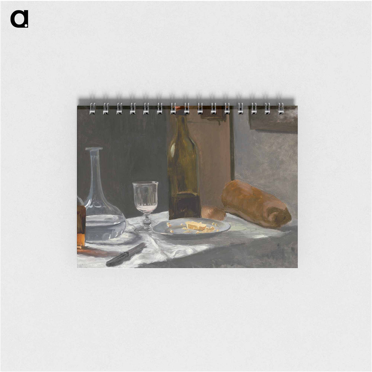 Claude Monet's Still Life with Bottle, Carafe, Bread, and Wine - クロード モネ Memo.