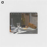 Claude Monet's Still Life with Bottle, Carafe, Bread, and Wine - クロード モネ Memo.