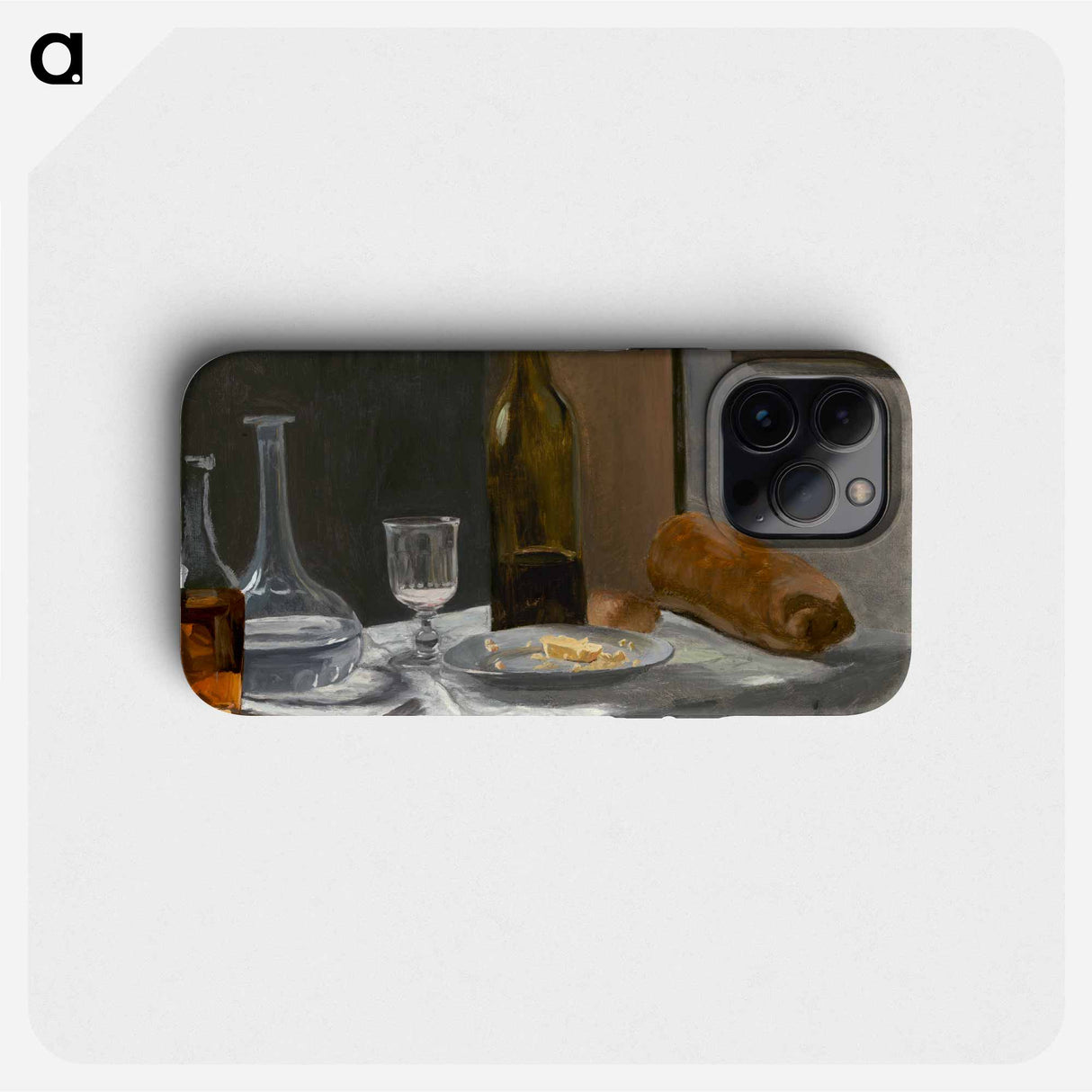 Claude Monet's Still Life with Bottle, Carafe, Bread, and Wine - Claude Monet Phone Case.