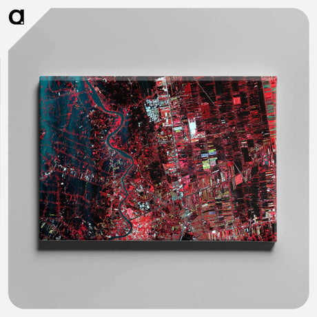 アートパネル-Chao Phraya River Flood
 - 上空からの地球 Canvas.