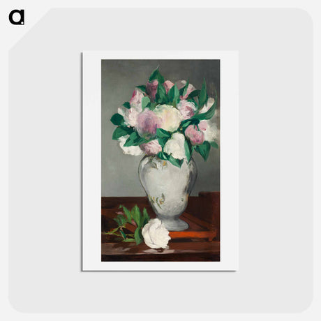 アートポストカード-Peonies - エドゥアール マネ Postcard.
