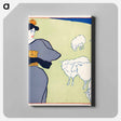 アートパネル-Woman and sheep - エドワード ペンフィールド Canvas.