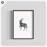 Vintage antelope wildlife illustration - エルンスト ヘッケル Poster.