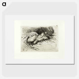 Reclining Nude, Back View - ウジェーヌ ドラクロワ Poster.