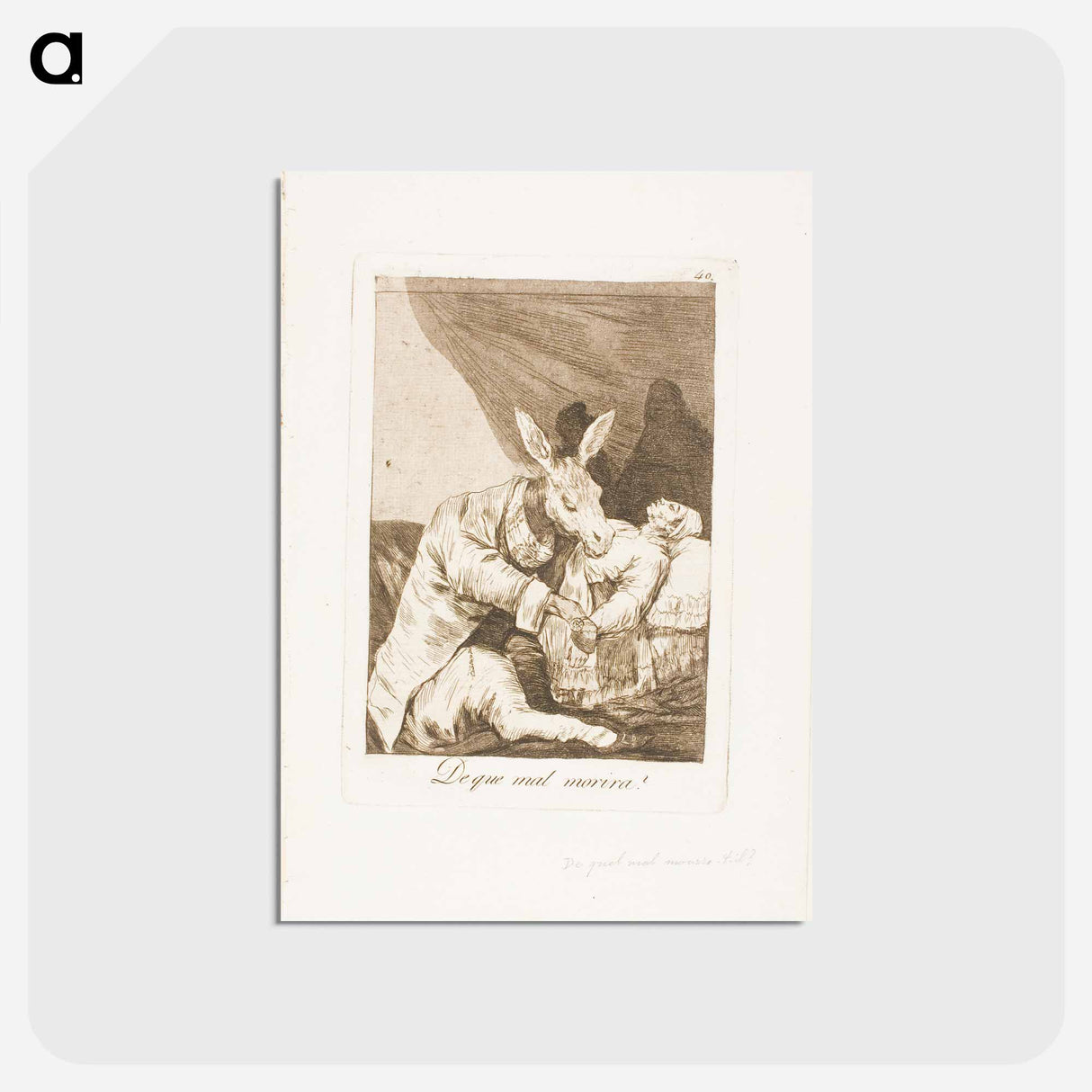アートポストカード-Of what ill will he die? - フランシスコ デ ゴヤ Postcard.