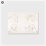 アートポストカード-Architectural Motifs: Four Rinceaux - ジョルジュ スーラ Postcard.