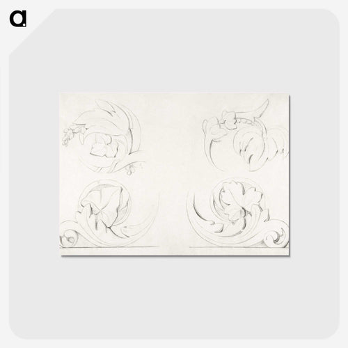 Architectural Motifs: Four Rinceaux - ジョルジュ スーラ Postcard.