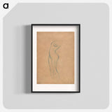 アートポスター-Study for a standing female nude to the left - グスタフ クリムト Poster.
