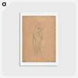 アートポストカード-Study for a standing female nude to the left - グスタフ クリムト Postcard.