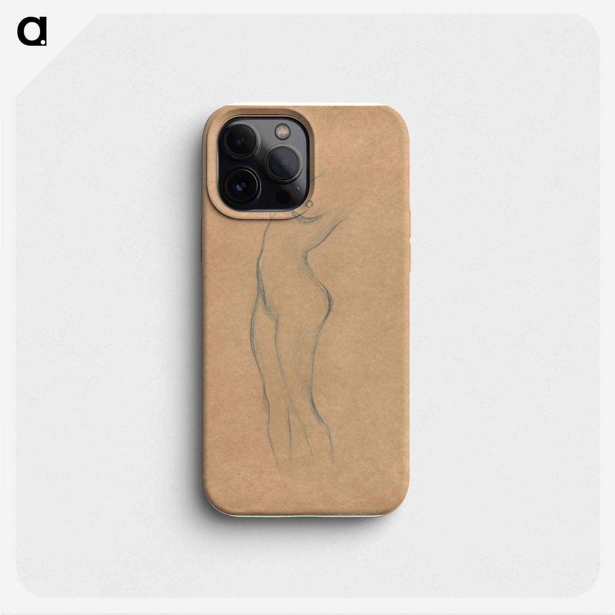 Study for a standing female nude to the left - グスタフ クリムト Phone Case.