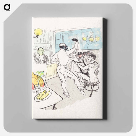 アートパネル-Chocolat Dancing in the Achille Bar - アンリ ド トゥールーズ ロートレック Canvas.