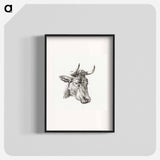 Head of a cow - ジャン ベルナール Poster.