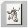 アートパネル-Head of a cow - ジャン ベルナール Canvas.
