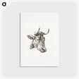 アートポストカード-Head of a cow - ジャン ベルナール Postcard.
