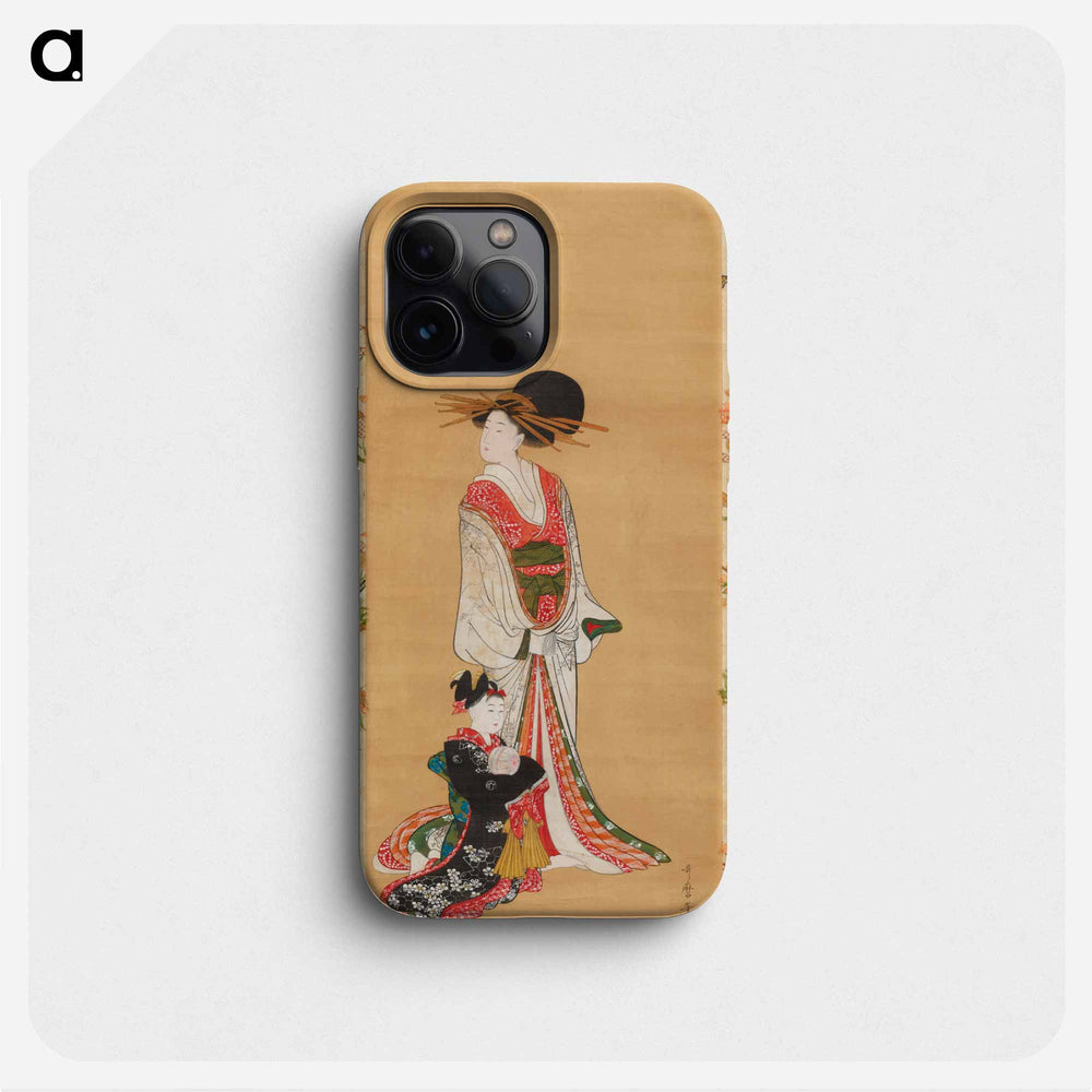 Standing Prostitute and Kamuro - 喜多川 歌麿 Phone Case.