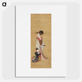アートポスター-Standing Prostitute and Kamuro - 喜多川 歌麿 Poster.