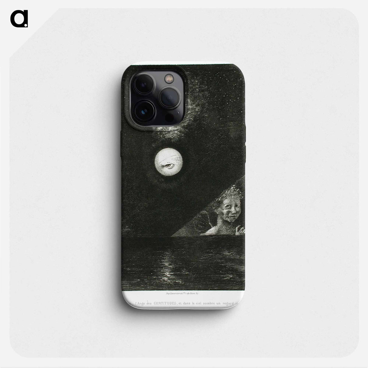 À Edgar Poe (À l'horizon l'Ange des Certitudes, et dans le ciel sombre, un regard intérrogateur) - Odilon Redon Phone Case.