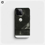 À Edgar Poe (À l'horizon l'Ange des Certitudes, et dans le ciel sombre, un regard intérrogateur) - オディロン ルドン Phone Case.