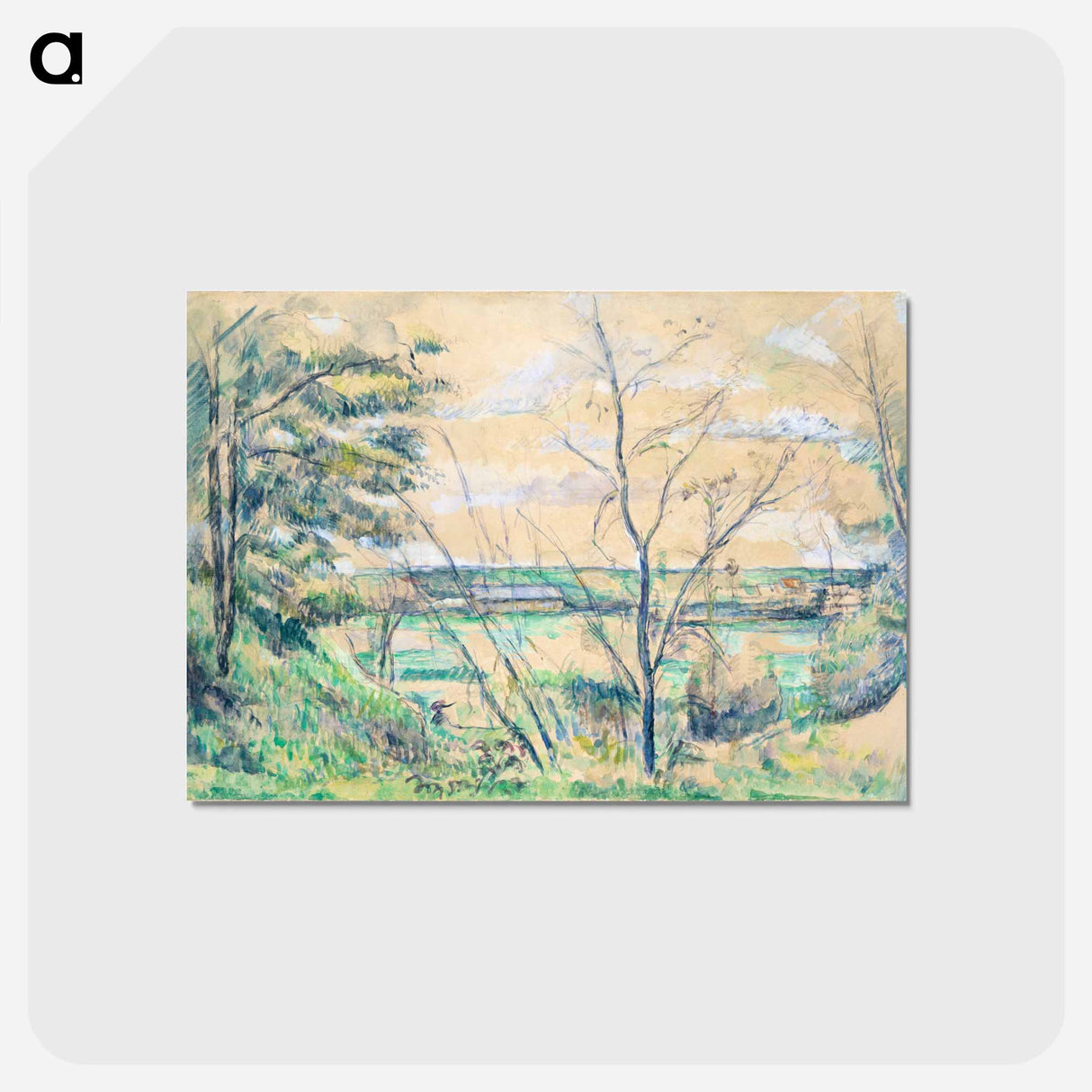 アートポストカード-In the Oise Valley - ポール セザンヌ Postcard.