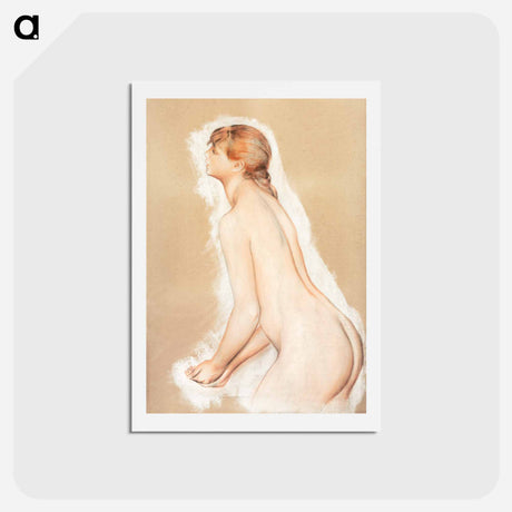 アートポストカード-Splashing Figure (Study for “The Large Bathers”) - ピエール オーギュスト ルノワール Postcard.