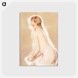 アートポストカード-Splashing Figure (Study for “The Large Bathers”) - ピエール オーギュスト ルノワール Postcard.