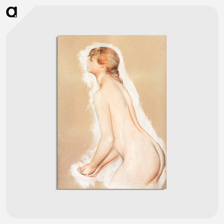 アートポストカード-Splashing Figure (Study for “The Large Bathers”) - ピエール オーギュスト ルノワール Postcard.