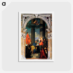アートポストカード-The Madonna of the Pesaro Family - ティツィアーノ ヴェチェッリオ Postcard.