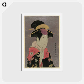 アートポストカード-Segawa Tomisaburō as Yadorigi, Wife of Ogishi Kurando, by Tōshūsai Sharaku - 東洲斎 写楽 Postcard.