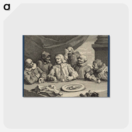 アートポストカード-Columbus Breaking the Egg (Christopher Columbus) - ウィリアム ホガース Postcard.