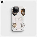 Different types of seashells illustration from Zoology of New York by James Ellsworth De Kay - ニューヨークの動物学 Phone Case.