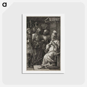 アートポストカード-Christ before Caiaphas - アルブレヒト デューラー Postcard.