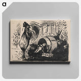 The cock and the dog - アーノルド ピーター ワイズ クビンチャン Canvas.
