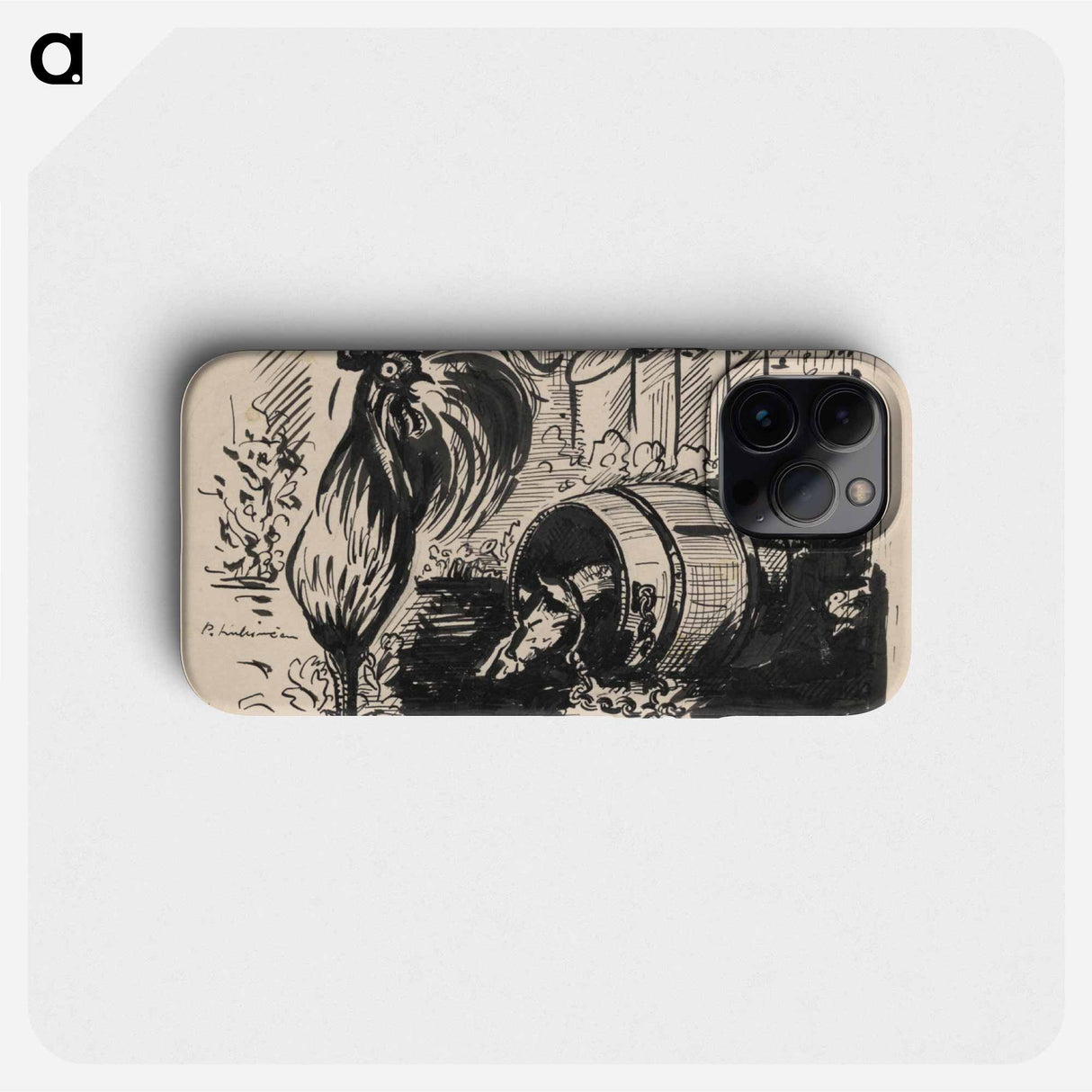 The cock and the dog - アーノルド ピーター ワイズ クビンチャン Phone Case.