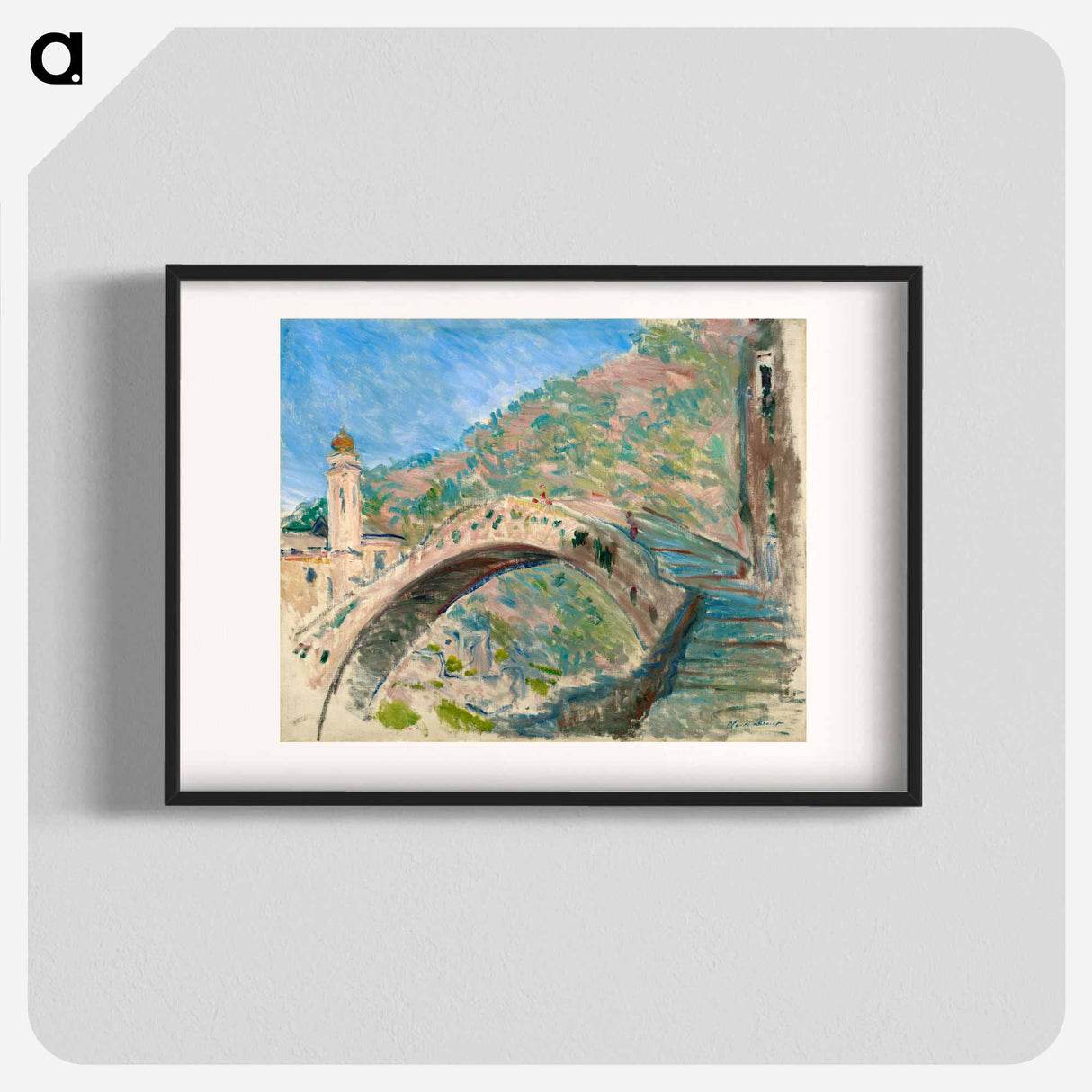 Bridge at Dolceacqua - クロード モネ Poster.