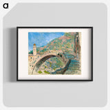 Bridge at Dolceacqua - クロード モネ Poster.