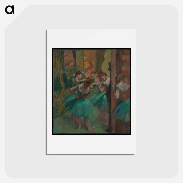 アートポストカード-Dancers, Pink and Green - エドガー ドガ Postcard.