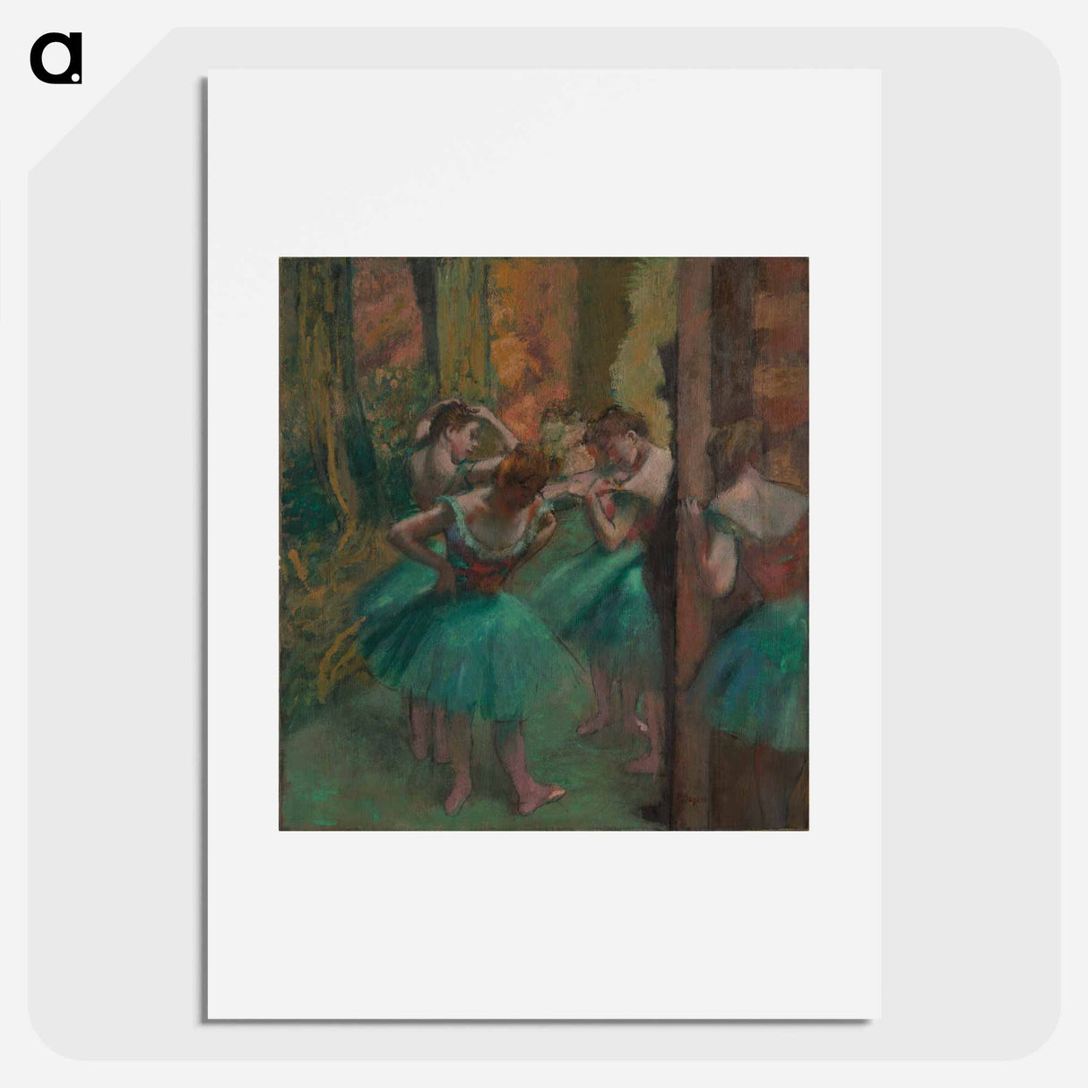 アートポスター-Dancers, Pink and Green - エドガー ドガ Poster.