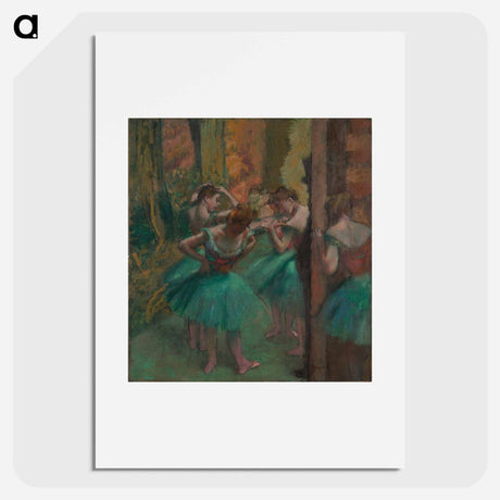 アートポスター-Dancers, Pink and Green - エドガー ドガ Poster.
