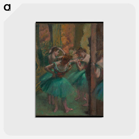 アートポストカード-Dancers, Pink and Green - エドガー ドガ Postcard.