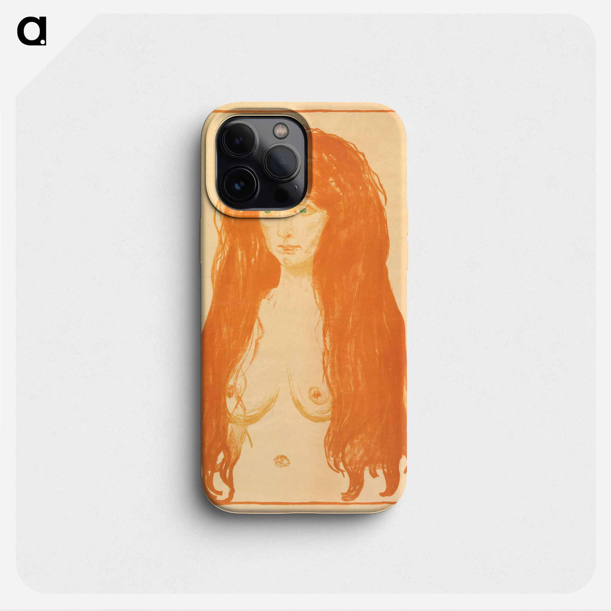 The Sin, Woman with Red Hair and Green Eyes - Edvard Munch Phone Case.