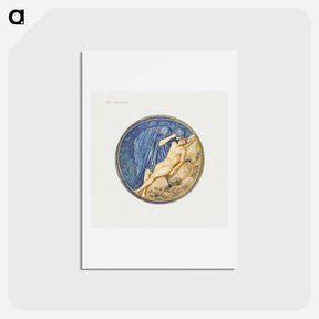 アートポストカード-Day and Night from The Flower Book - エドワード バーン ジョーンズ Postcard.