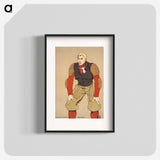 American football player print in high resolution by Edward Penfield - エドワード ペンフィールド Poster.