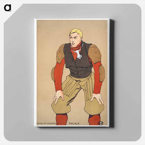 アートパネル-American football player print in high resolution by Edward Penfield - エドワード ペンフィールド Canvas.