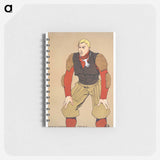 American football player print in high resolution by Edward Penfield - エドワード ペンフィールド Memo.