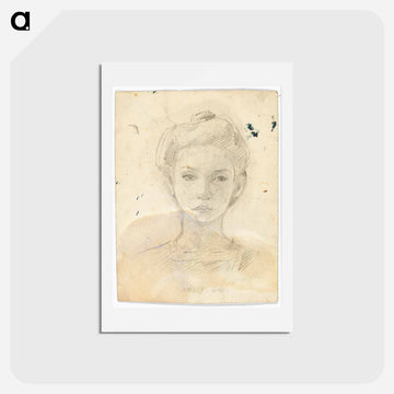 Portrait of a Girl - エゴン シーレ Postcard.
