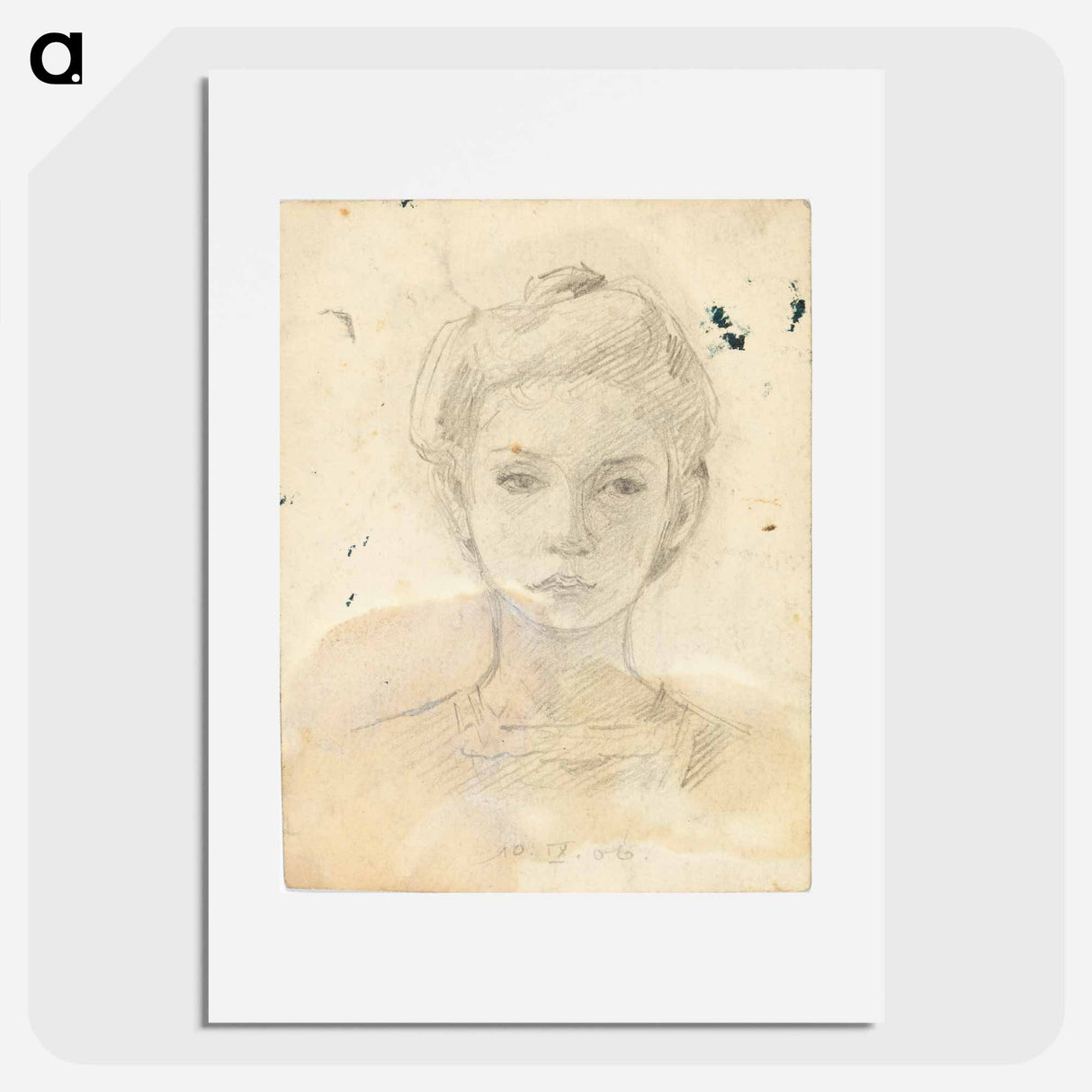 Portrait of a Girl - エゴン シーレ Poster.