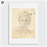 Portrait of a Girl - エゴン シーレ Poster.